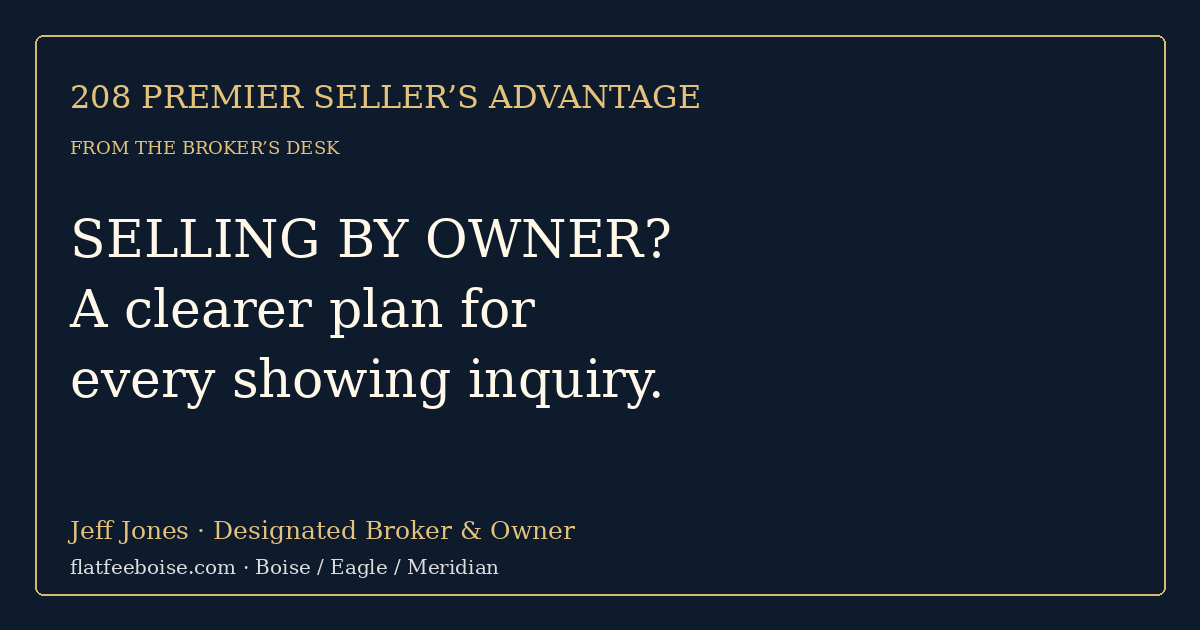 Selling by Owner? Turn Boise-Area Inquiries into an Organized Showing Plan